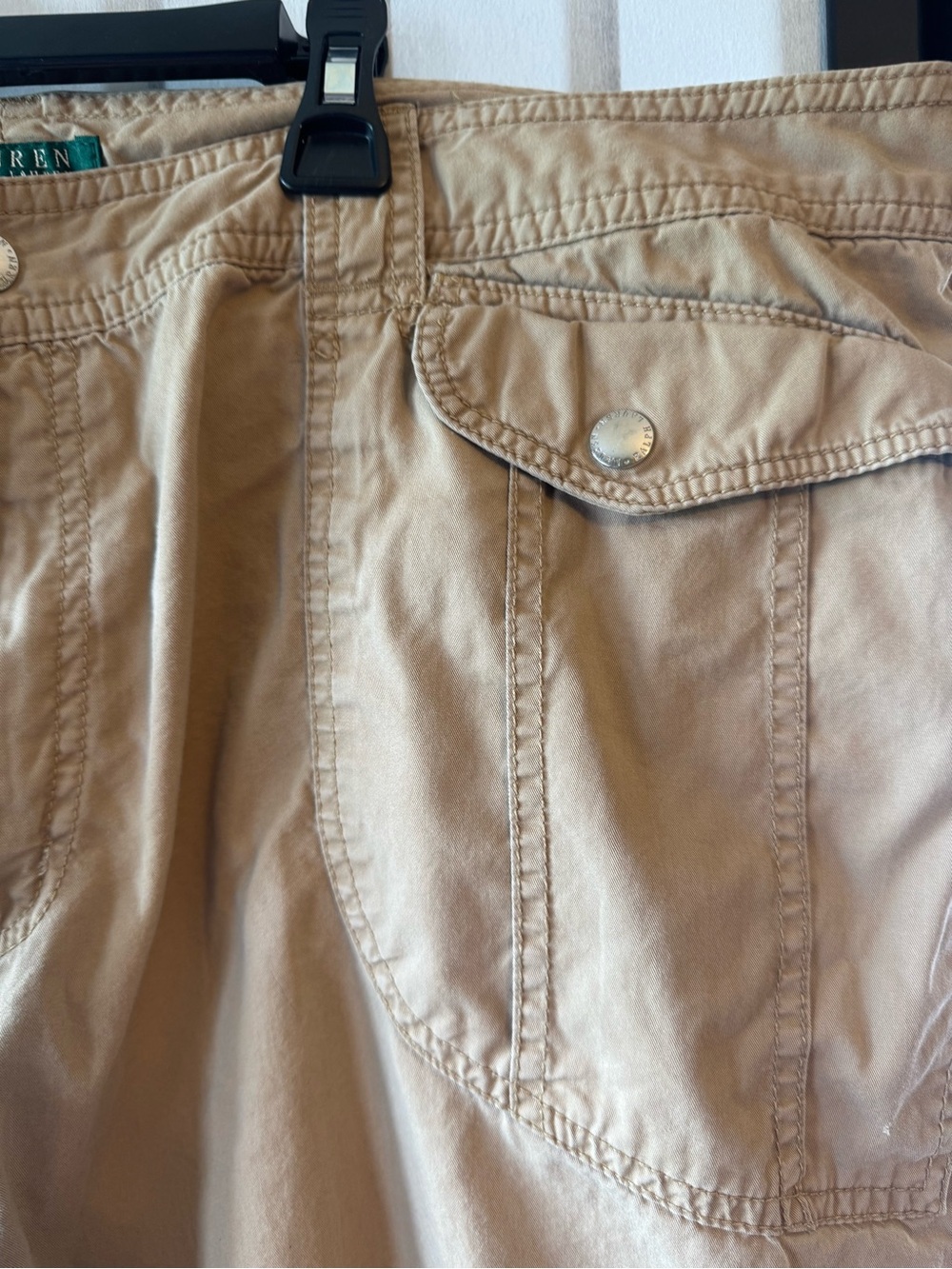 Ralph Lauren Khaki Cropped Utility Pants - Picture 5 of 5
